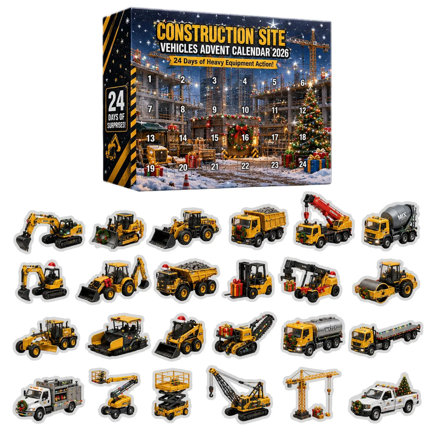 Construction Site Vehicles Advent Calendars 24 Days Christmas Countdown Desktop Ornament Festive Party Favor Gifts