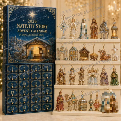 2026 Christmas Countdown Calendar 2D Acrylic Flat Nutcracker Advent 24 Days Ornaments Christmas Countdown Calendar Party Gifts