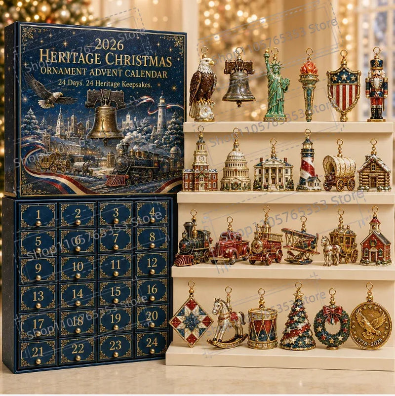 2026 Christmas Countdown Calendar 2D Acrylic Flat Nutcracker Advent 24 Days Ornaments Christmas Countdown Calendar Party Gifts