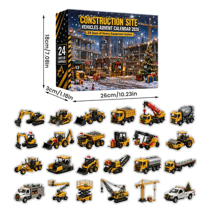 Construction Site Vehicles Advent Calendars 24 Days Christmas Countdown Desktop Ornament Festive Party Favor Gifts