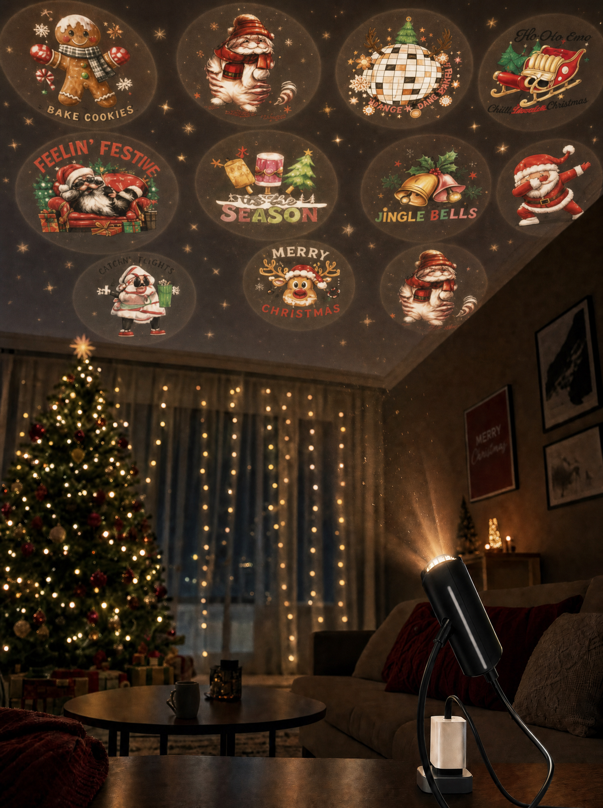 Holiday Glow™ USB Christmas Projector